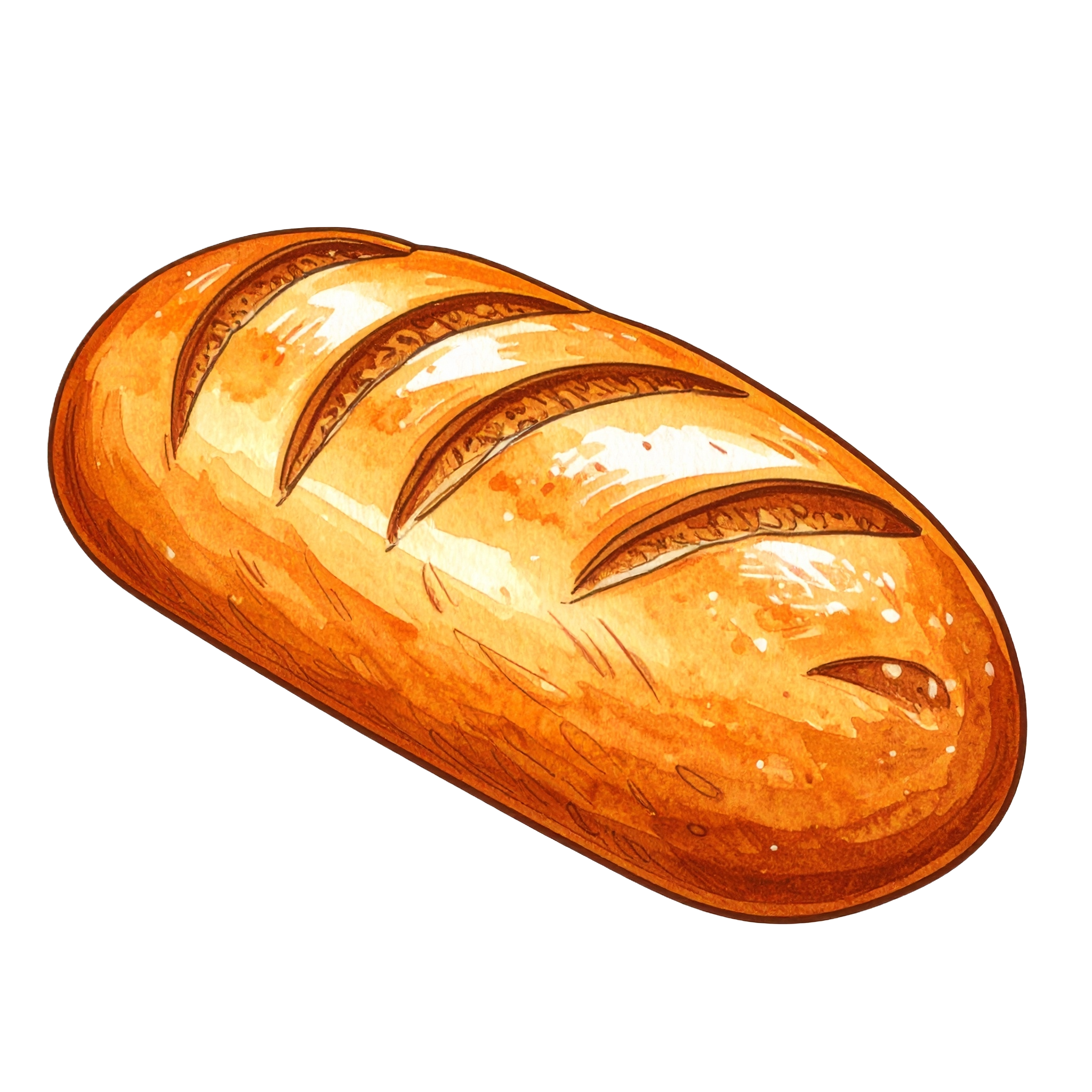 パンの背景透過イラストのフリー素材