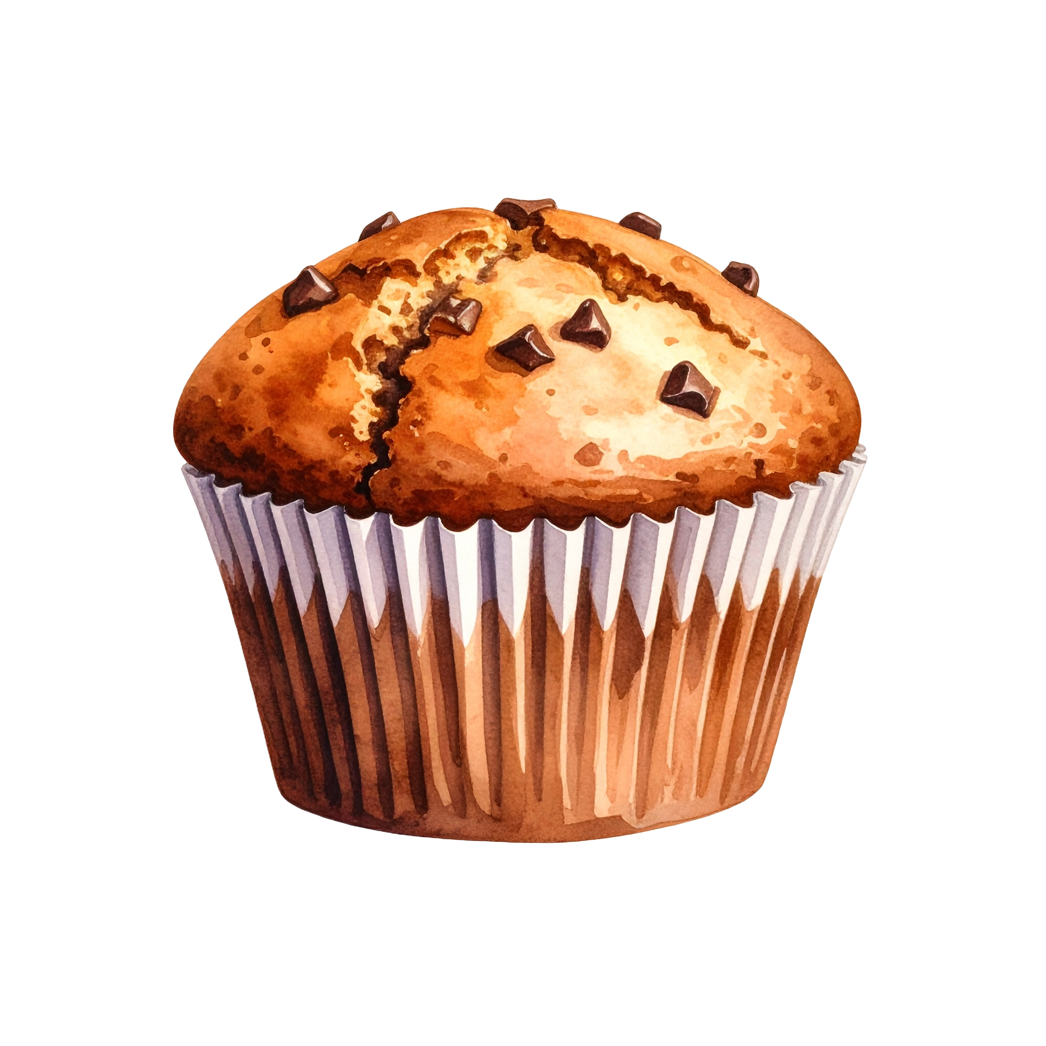 チョコマフィンのイラストフリー素材