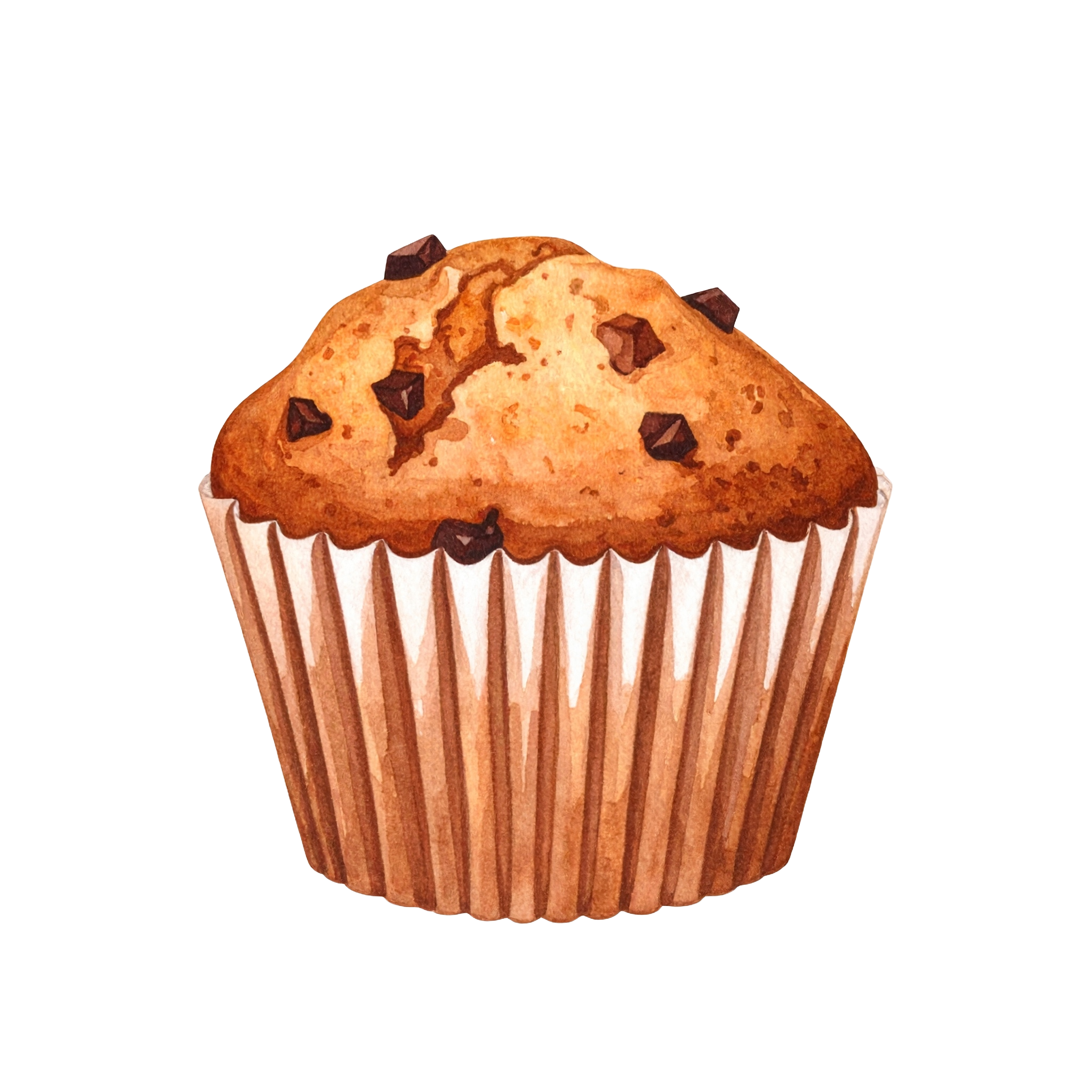 チョコレートマフィンのイラストフリー素材