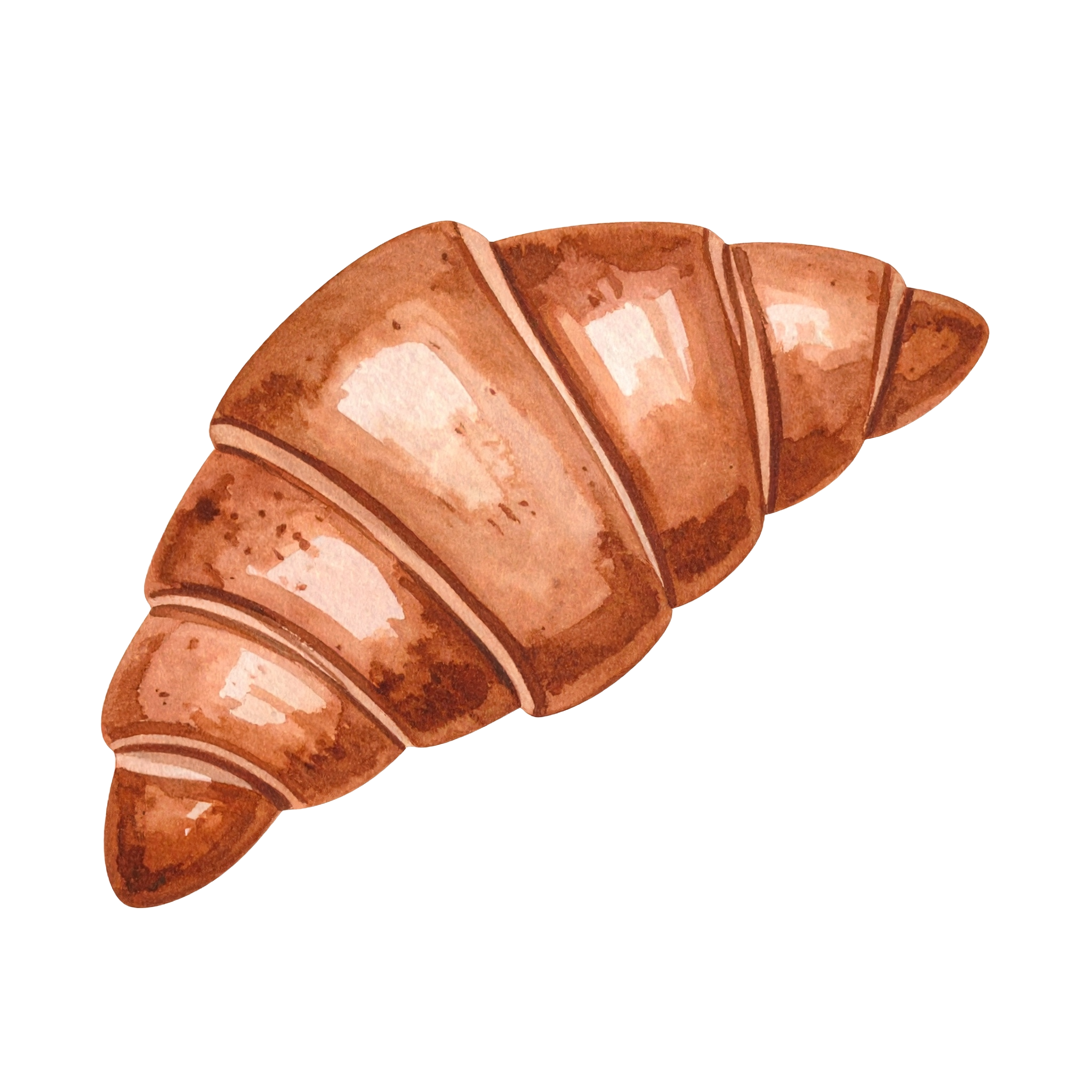 チョコクロワッサンのイラストフリー素材