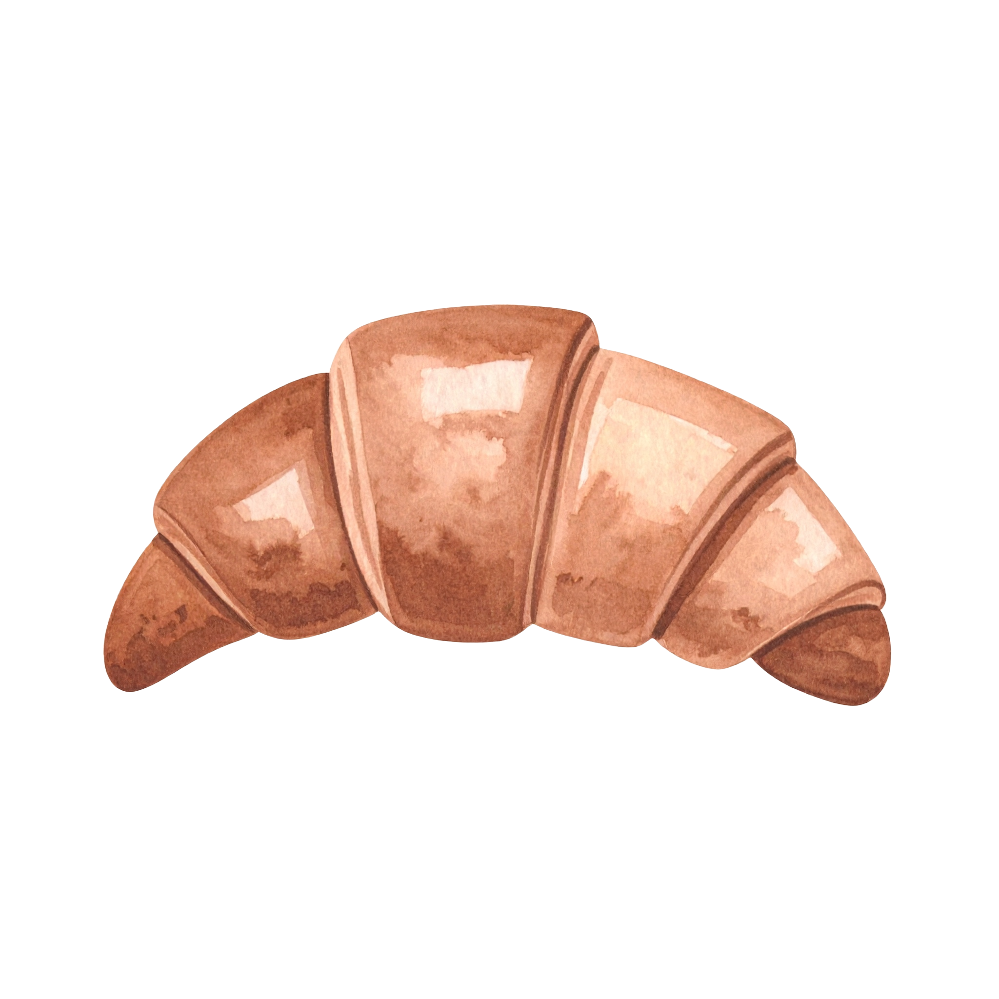 チョコクロワッサンのイラストフリー素材
