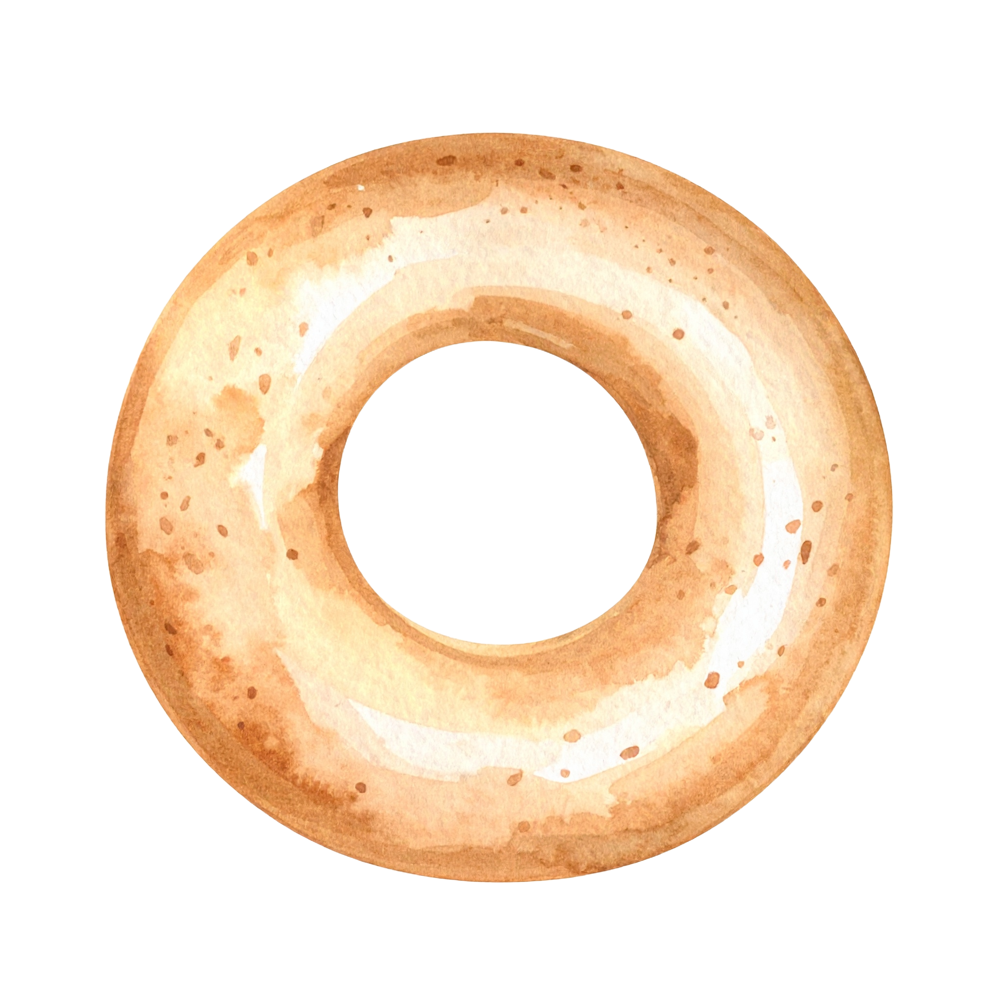 ベーグルの背景透過イラストフリー素材