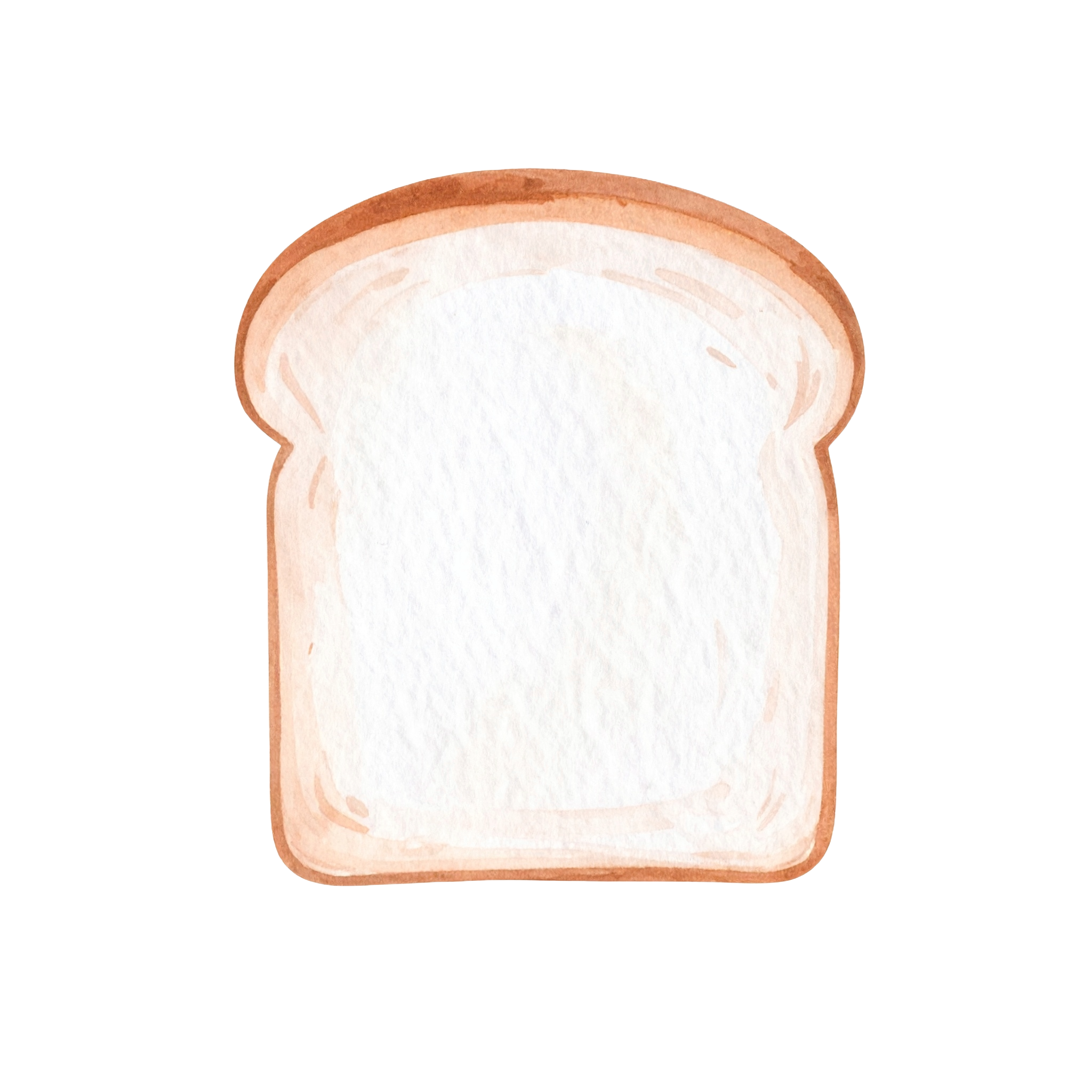 食パンの水彩イラストフリー素材