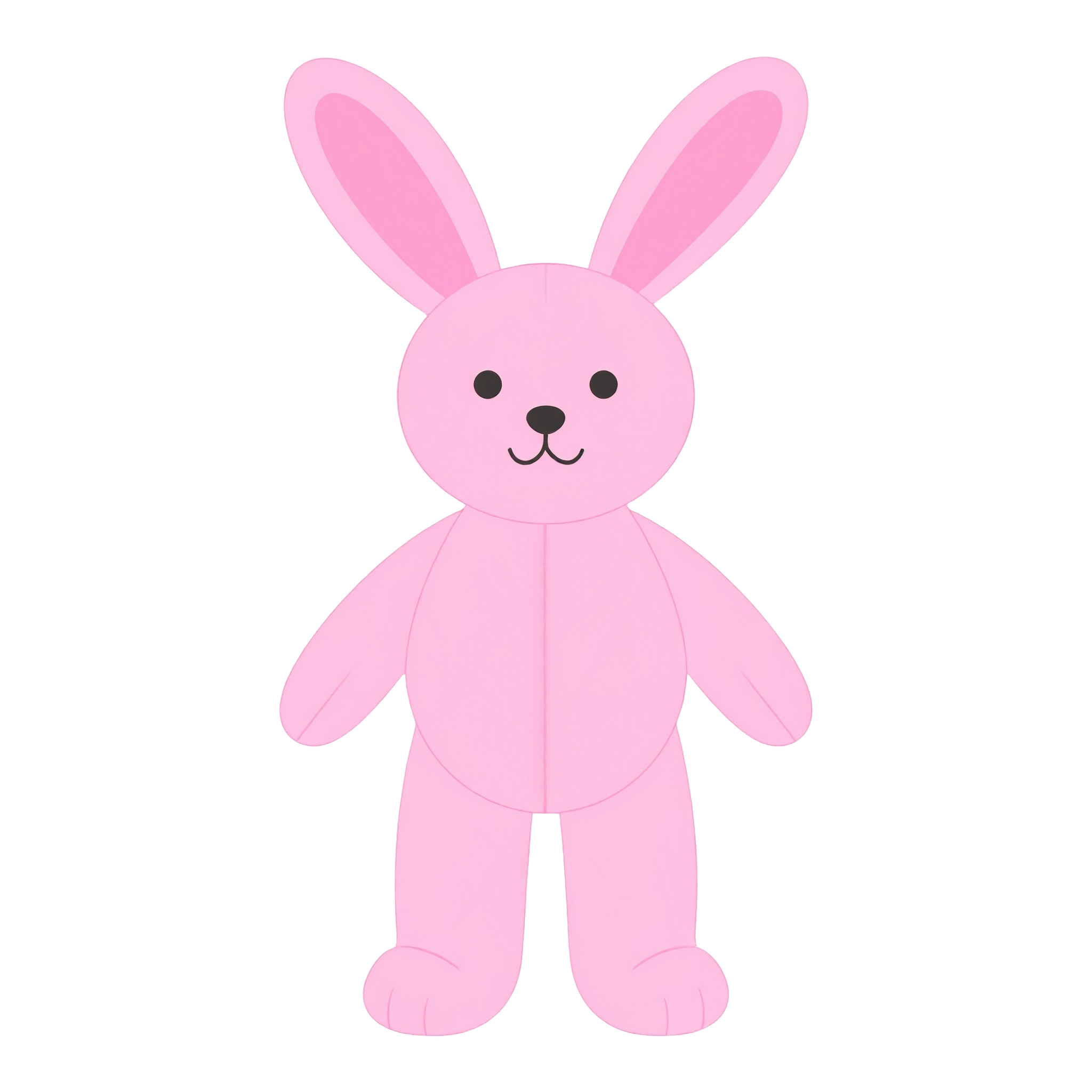 うさぎのぬいぐるみのイラストの背景透過フリー素材