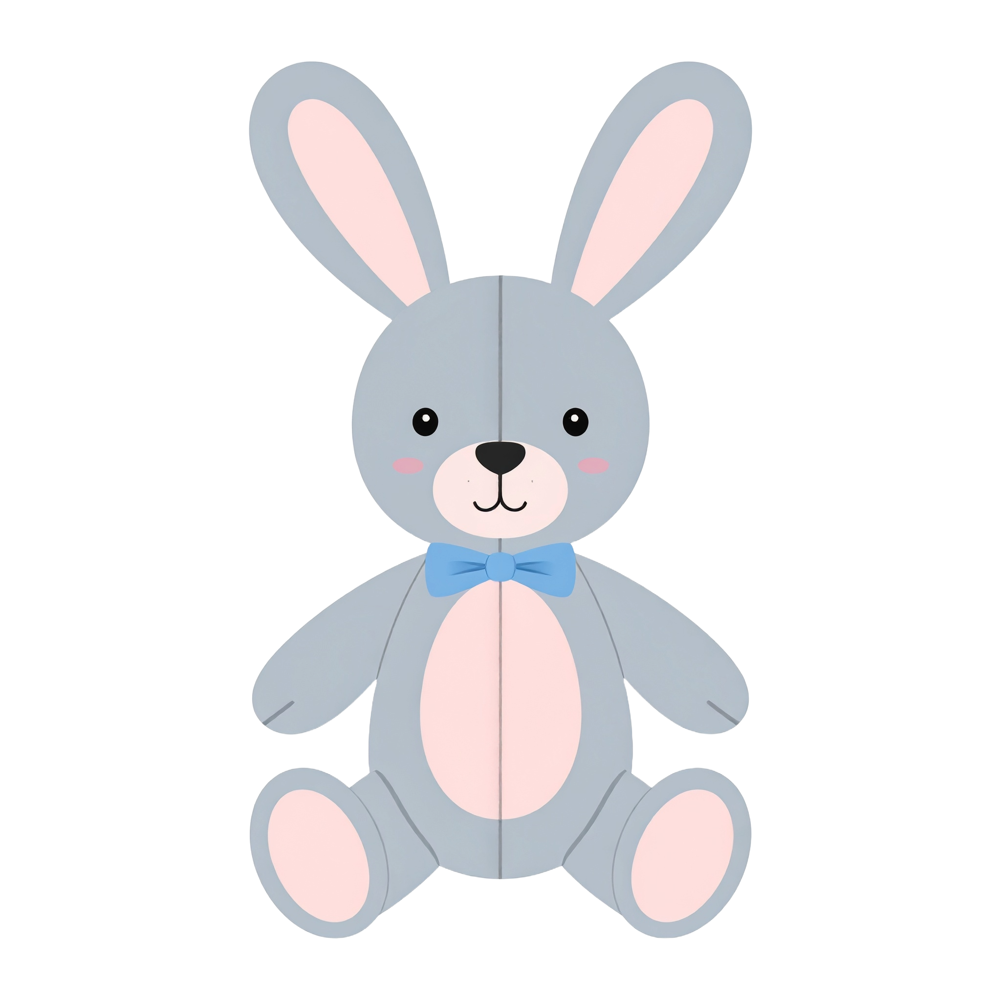 うさぎのぬいぐるみのイラストの背景透過画像