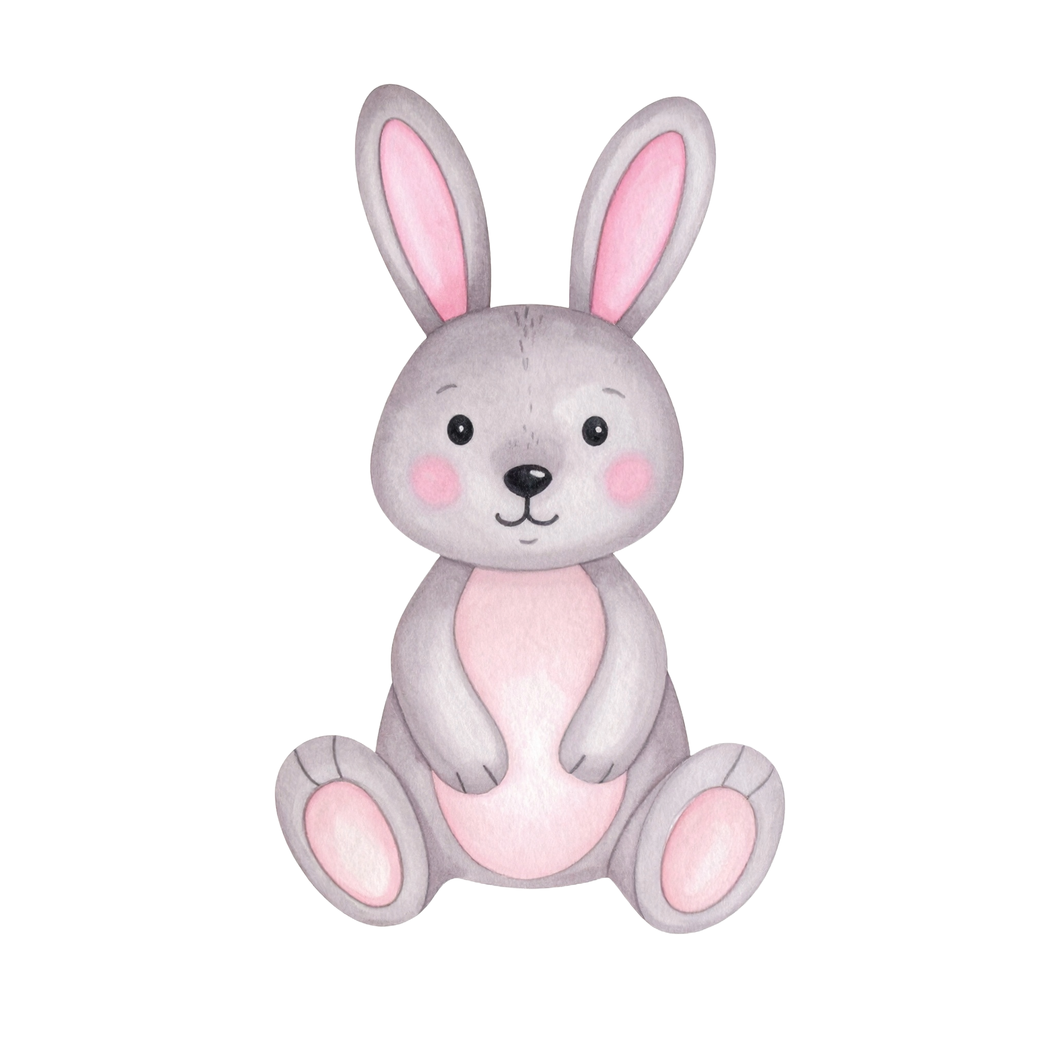うさぎのぬいぐるみのイラストのフリー素材