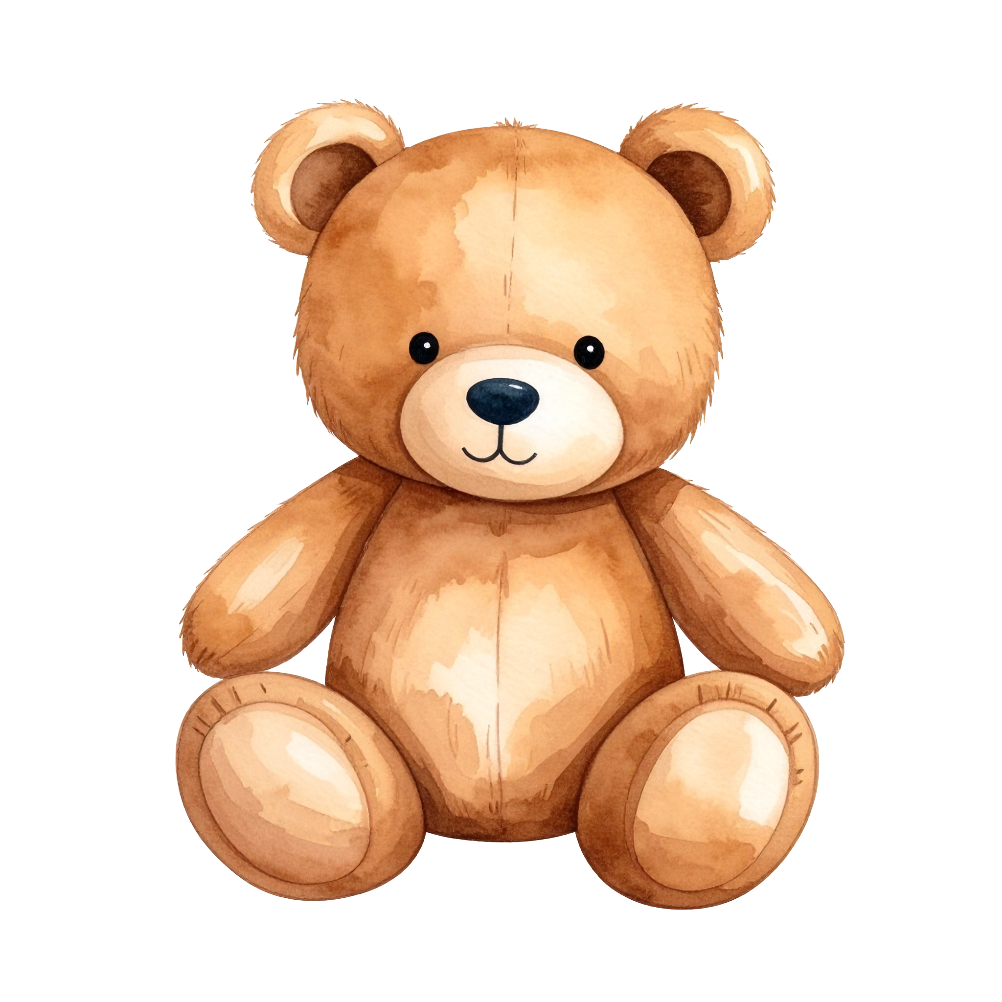 テディベアのぬいぐるみのイラストフリー素材