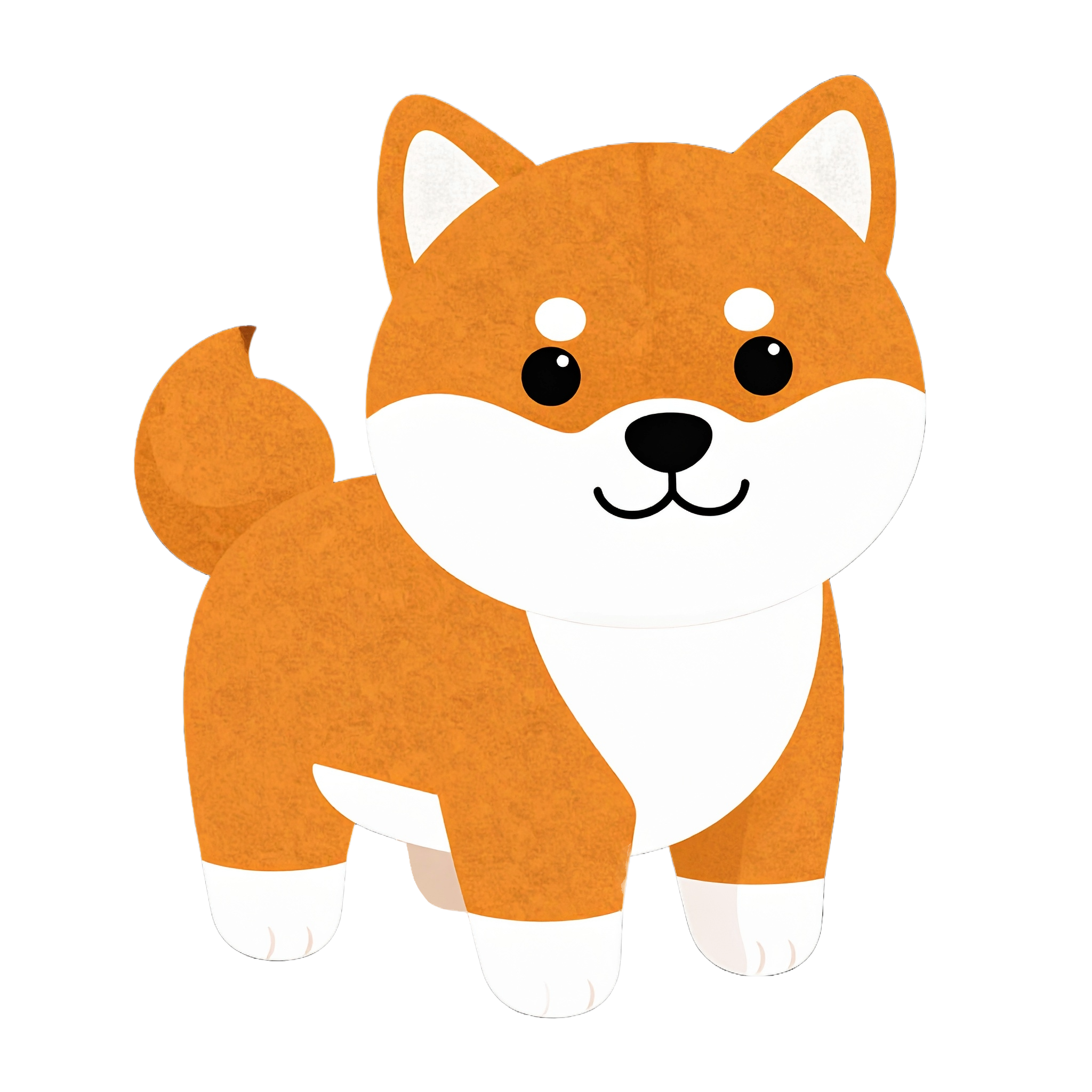 柴犬のぬいぐるみのイラストフリー素材